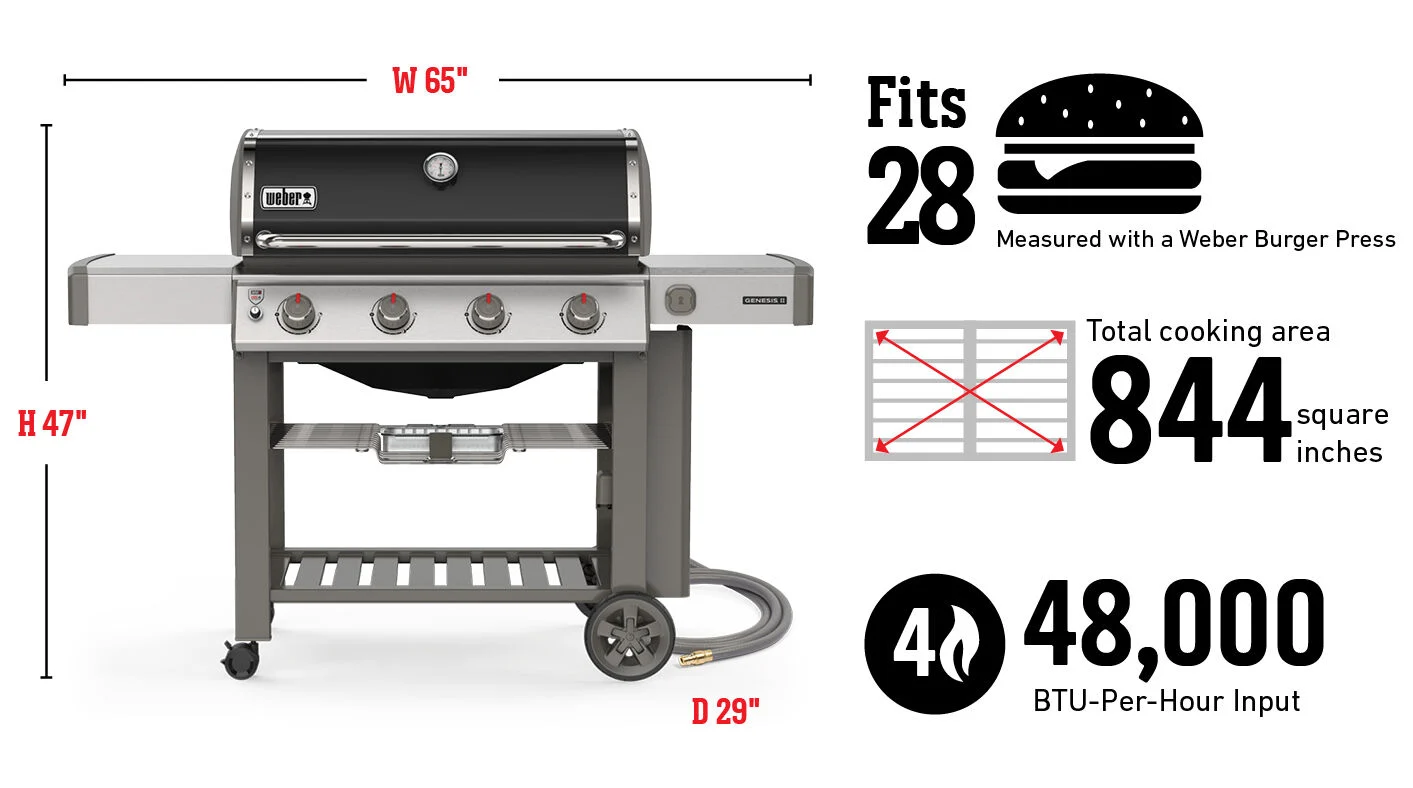 Embankment Booth krone Genesis® II E-410 Gas Grill (Natural Gas) Weber Grills - Premium Home  Leisure