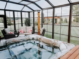 hot tub enclosure