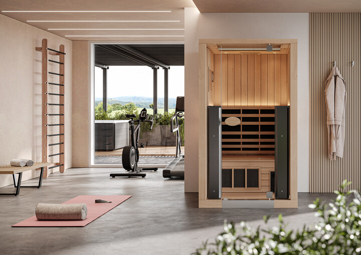 home infrared sauna in home gym