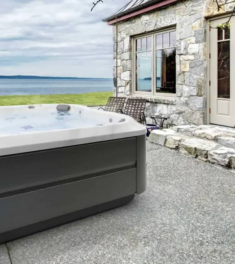 Jacuzzi J-385 Hot Tub Installed In Yard